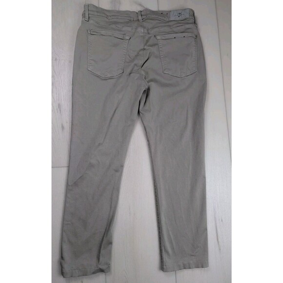 7 For‎ All Mankind Mens 34x26 Luxe Sport Slimmy Pants Tan Straight Leg Casual - Picture 4 of 13